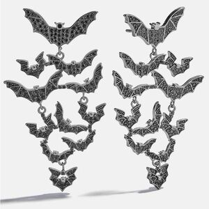 BaubleBar In Full Flight Bat Chandelier Earrings Halloween Collection SOLD OUT